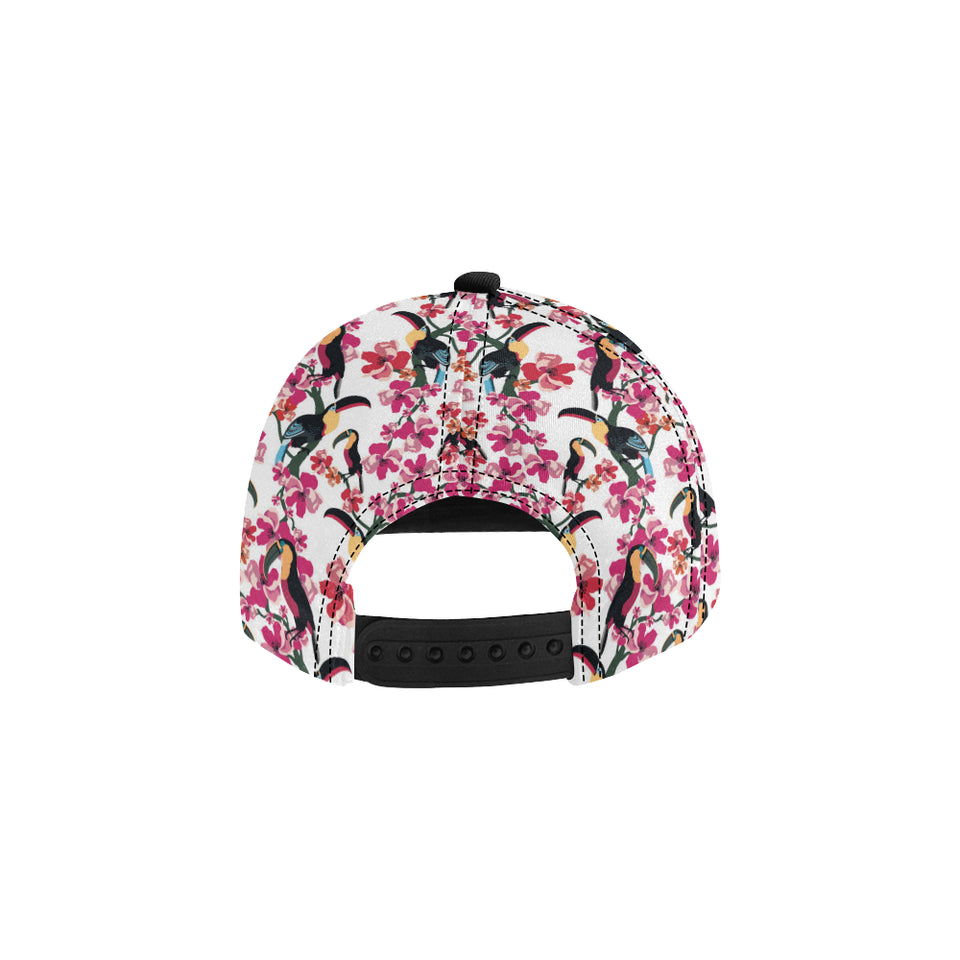 Toucan flower design pattern All Over Print Snapback Cap