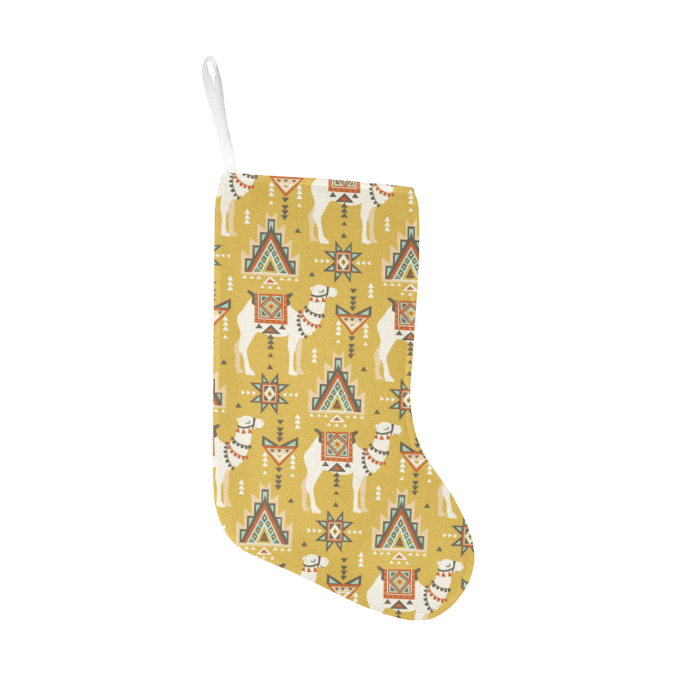 Camels ethnic motif pattern Christmas Stocking
