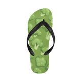 Broccoli pattern green background Unisex Flip Flops