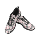 Zebra pink flower background Men's Sneaker Shoes