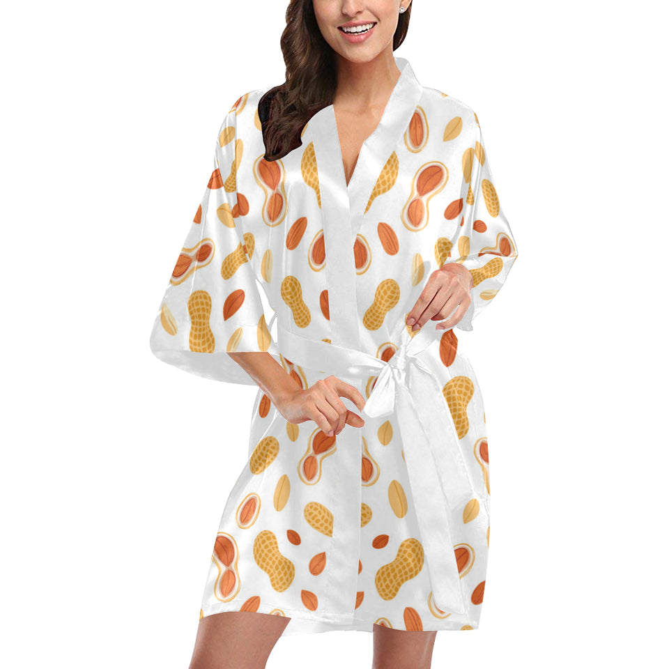 peanuts pattern Women's Short Kimono Robe