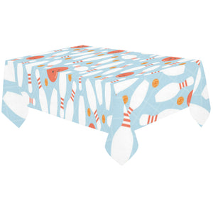 Bowling ball bowling pins blue blackground Tablecloth