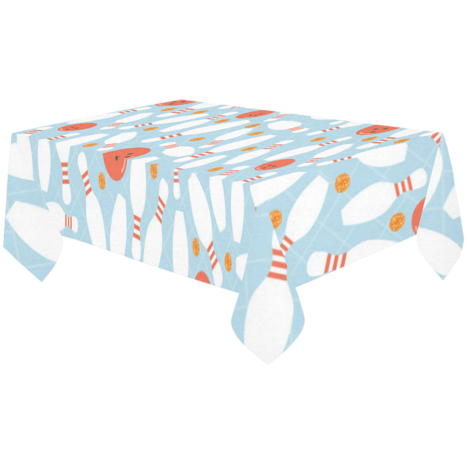 Bowling ball bowling pins blue blackground Tablecloth
