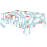 Bowling ball bowling pins blue blackground Tablecloth
