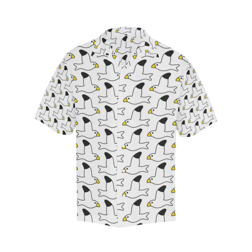 Seagull Pattern Print Design 05 Men's All Over Print Hawaiian Shirt (Model T58)