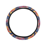 Goldfish Pattern Print Design 05 Car Steering Wheel Cover