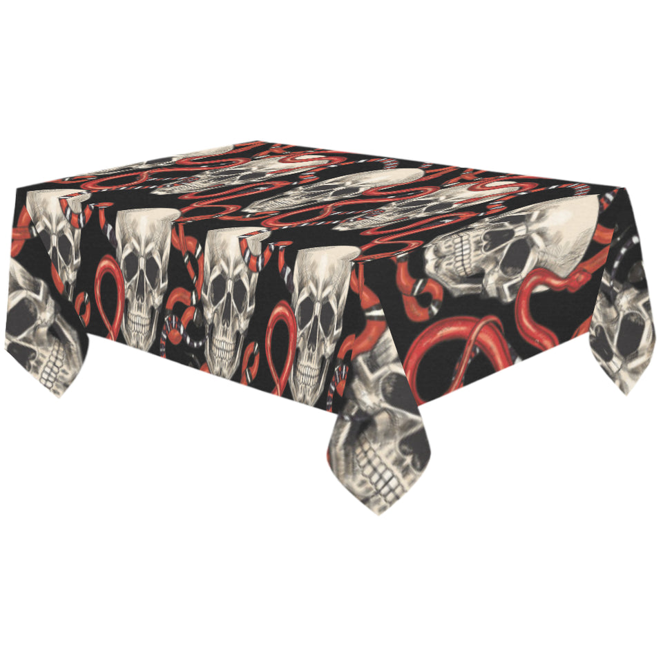 Red snake skull pattern Tablecloth