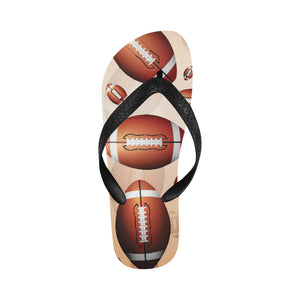 American football ball design pattern Unisex Flip Flops