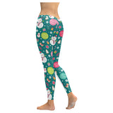 Snowman bird decorative elements christmas pattern Women's Legging Fulfilled In US