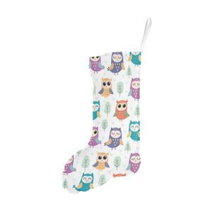 Cute owl pattern Christmas Stocking