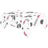 Hand Drawn faces of pandas pattern Tablecloth