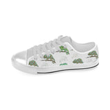 Chameleon lizard pattern Men's Low Top Shoes White