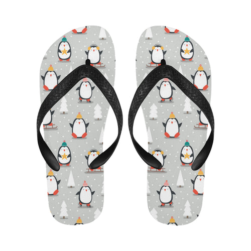 Cute Penguin christmas pattern Unisex Flip Flops