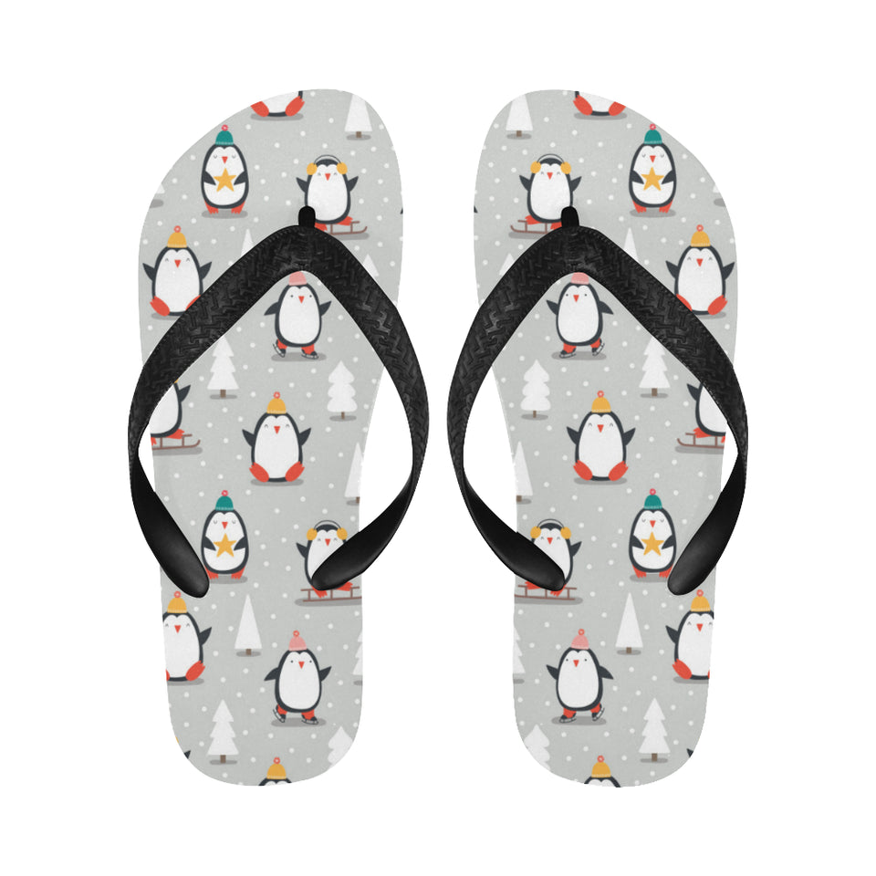 Cute Penguin christmas pattern Unisex Flip Flops