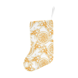 hand drawn orange fruit pattern Christmas Stocking