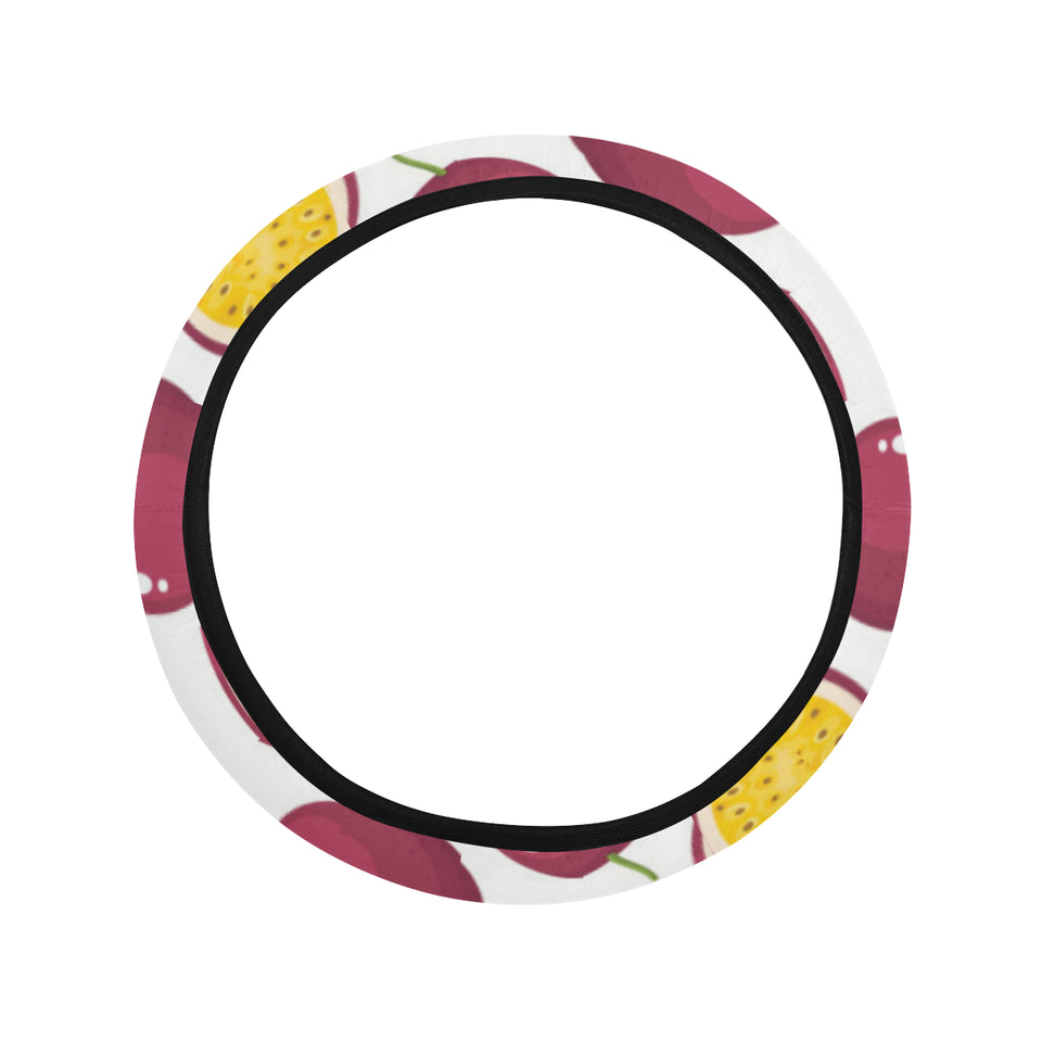 Passion fruit design pattern Car Steering Wheel Cover