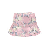 Japanese crane rose pattern Unisex Bucket Hat