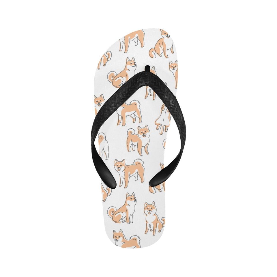shiba inu dog pattern Unisex Flip Flops