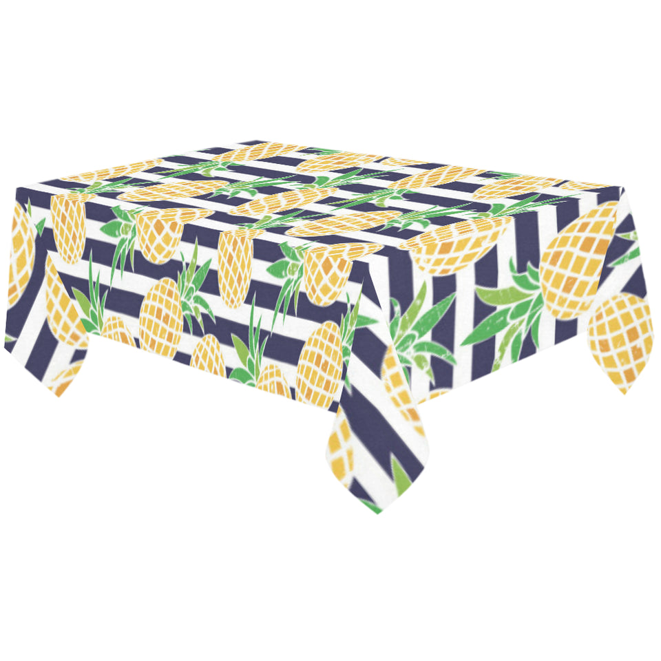 Pineapples pattern striped background Tablecloth