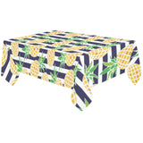 Pineapples pattern striped background Tablecloth