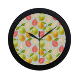 Guava design pattern Elegant Black Wall Clock