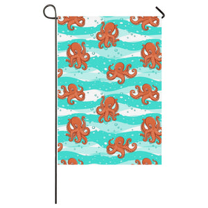 Octopuses sea wave background House Flag Garden Flag