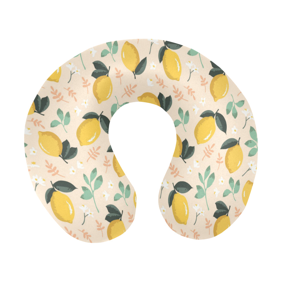 lemon flower leave pattern U-Shaped Travel Neck Pillow