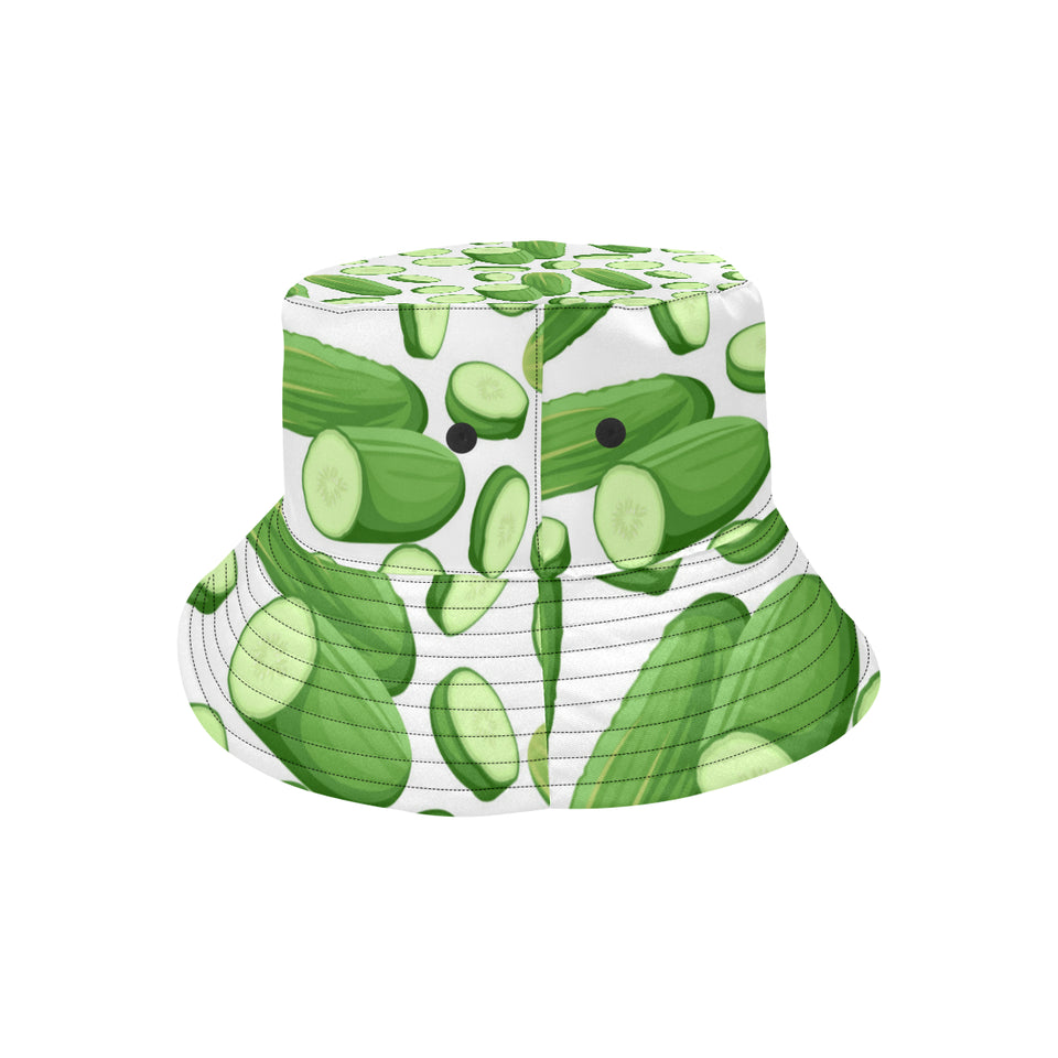 cucumber whole slices pattern Unisex Bucket Hat