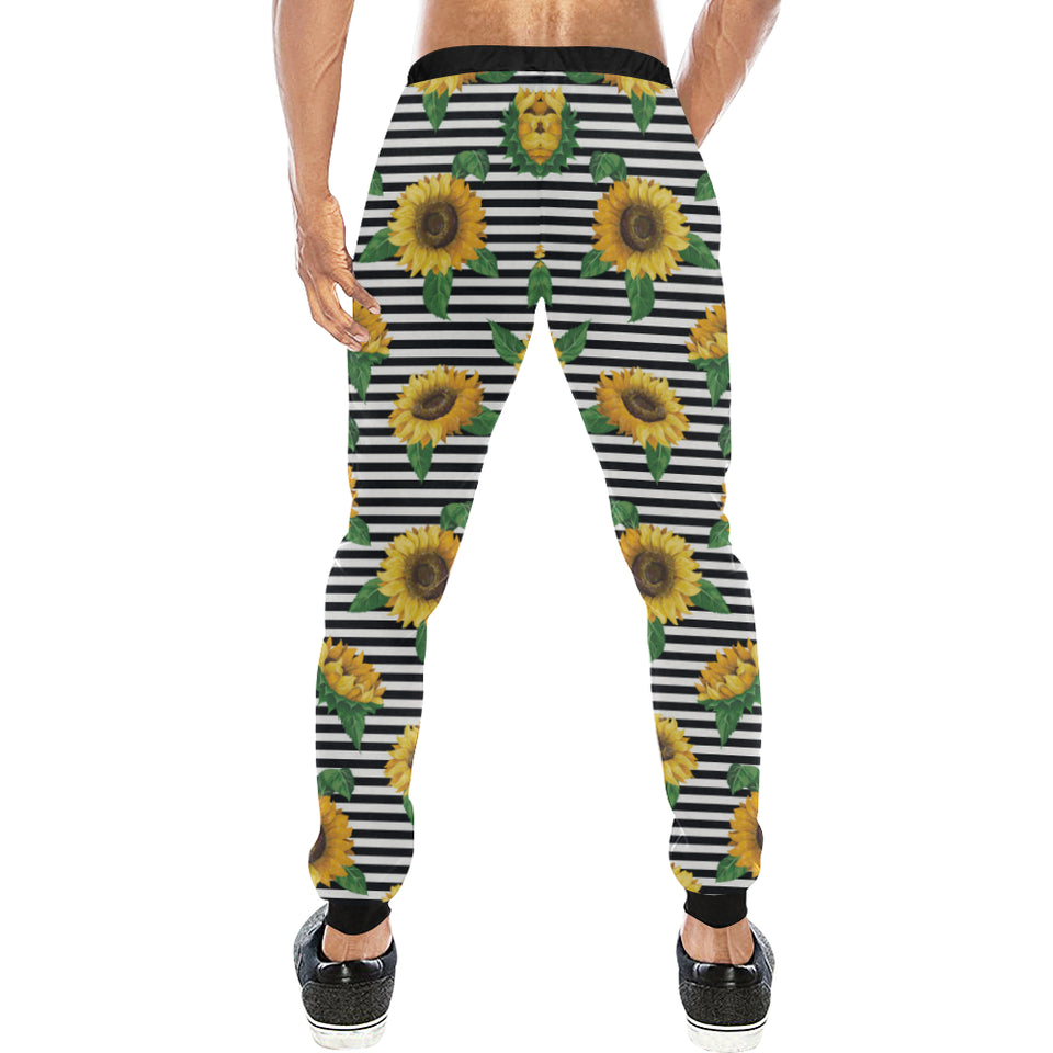 sunflowers ribbon background Unisex Casual Sweatpants