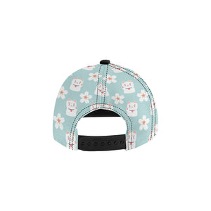 Maneki neko cat sakura All Over Print Snapback Cap