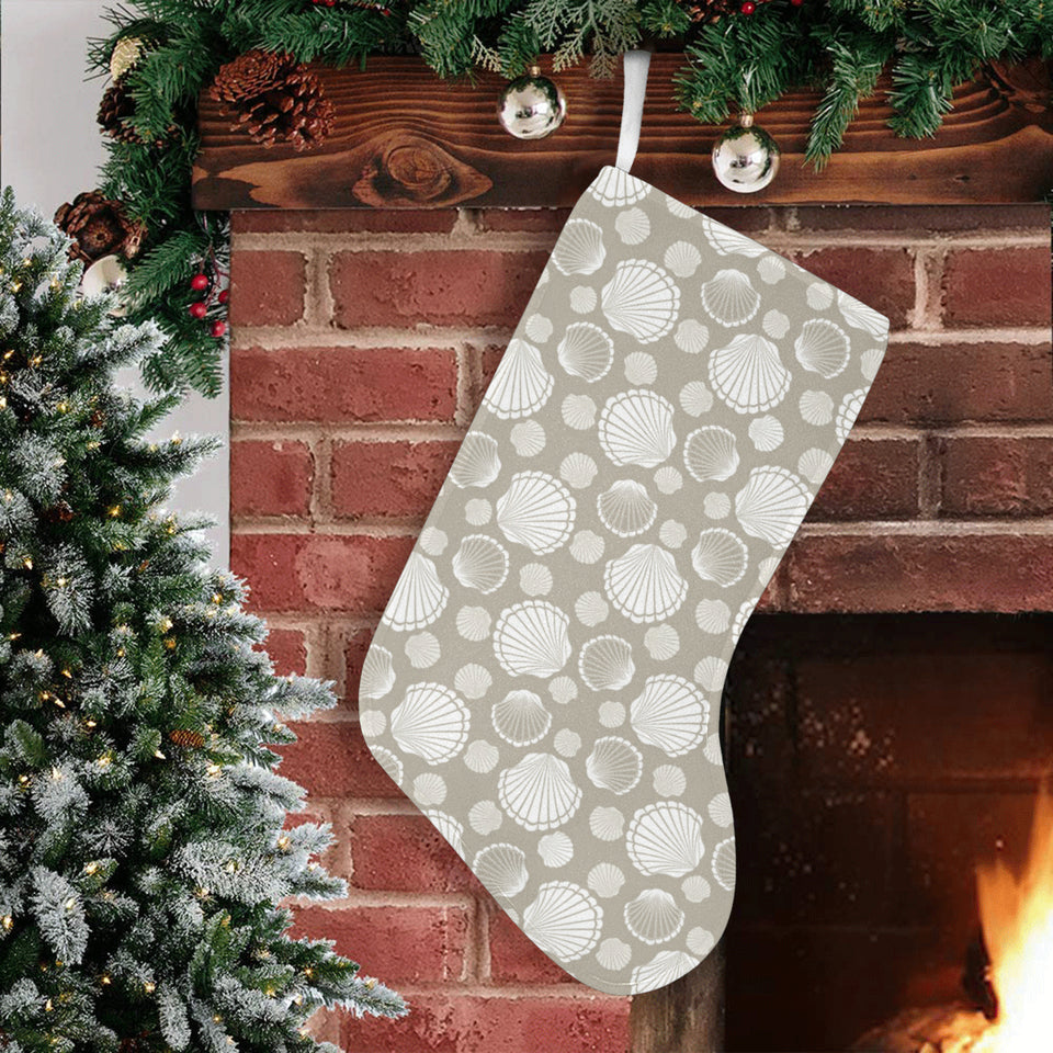 Scallop shell pattern Christmas Stocking