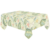 Hand drawn sea turtle fish pattern Tablecloth