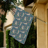 Raccoon tropical leaves pattern House Flag Garden Flag