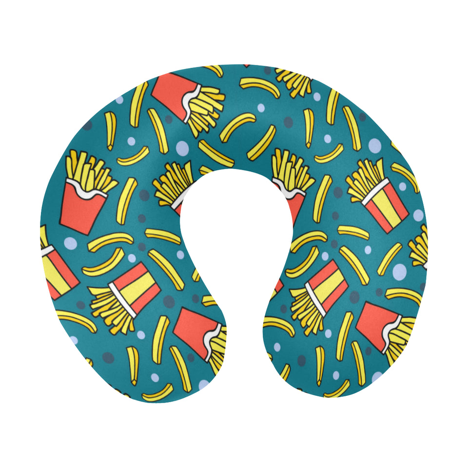 French fries red paper box pattern U-Shaped Travel Neck Pillow