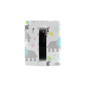 Cute elephant mouse pattern Morphing Mug Heat Changing Mug