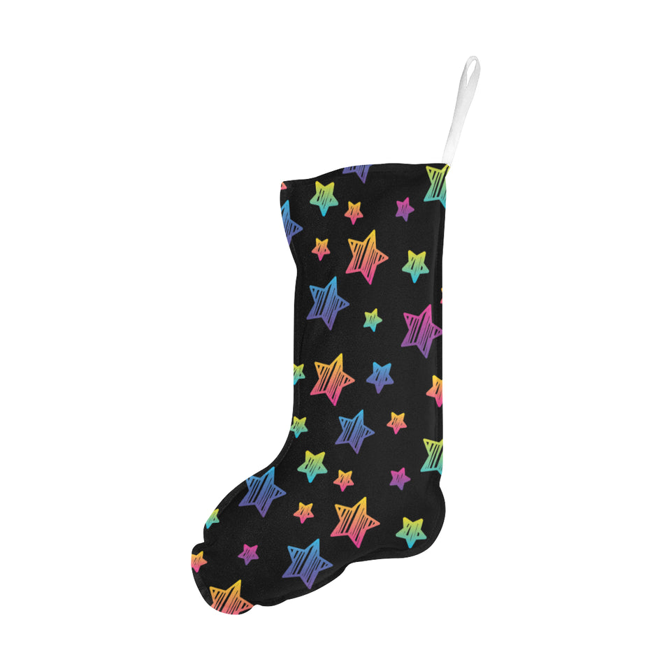 Colorful star pattern Christmas Stocking
