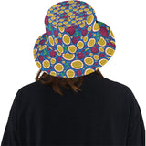 Passion fruit blue background Unisex Bucket Hat