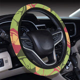 Cool Geometric lime pattern Car Steering Wheel Cover