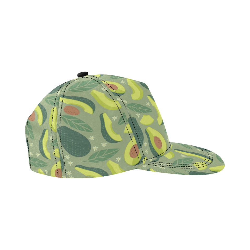 Avocado pattern All Over Print Snapback Cap