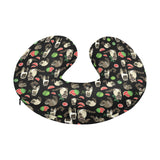 Raccoon watermelon pattern U-Shaped Travel Neck Pillow
