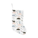 Polar bears star poka dot pattern Christmas Stocking