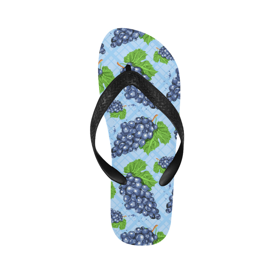 Watercolor grape pattern Unisex Flip Flops