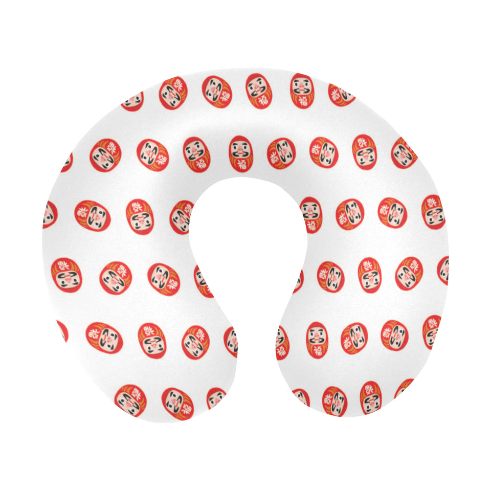 Daruma japanese wooden doll pattern U-Shaped Travel Neck Pillow