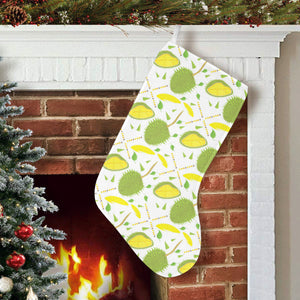 Durian pattern background Christmas Stocking