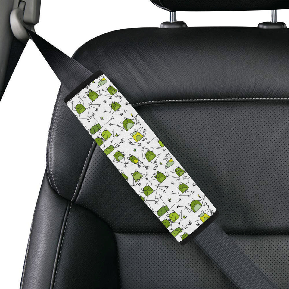 Sketch funny frog pattern Car Seat Belt Cover