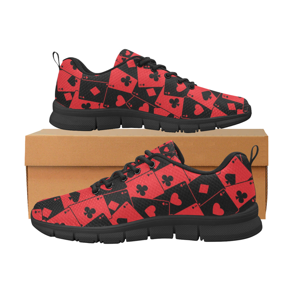 Casino Cards Suits Pattern Print Design 02 Men's Breathable Sneakers ( Model 055)