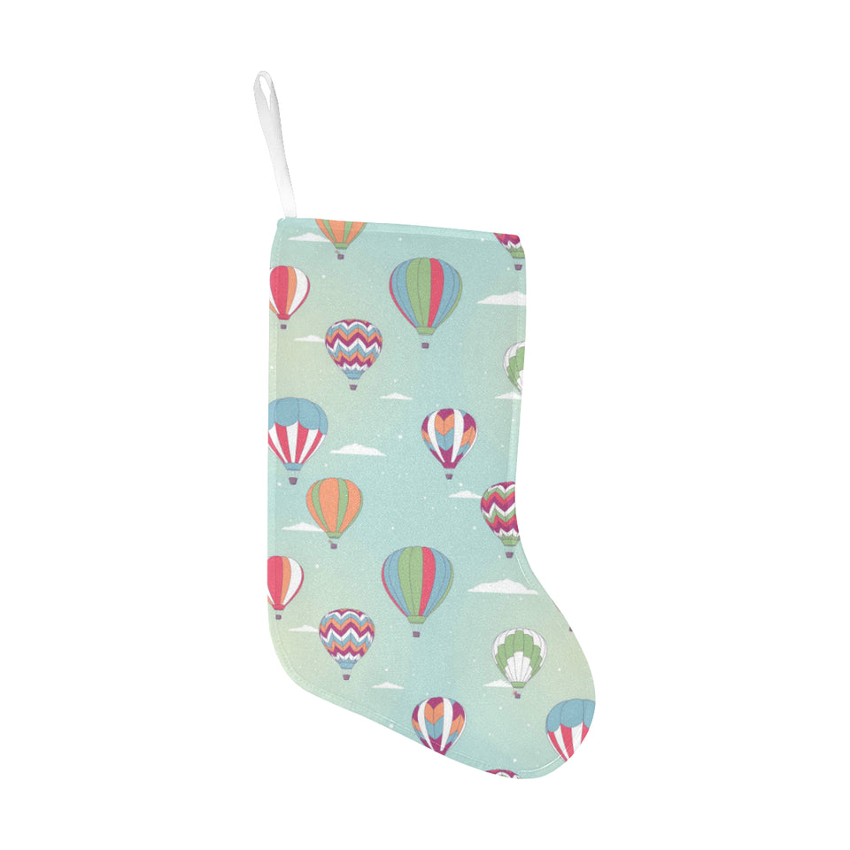 Hot Air Balloon design Pattern Christmas Stocking
