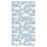 Cute polar bears Christmas decoration pattern Bath Towel