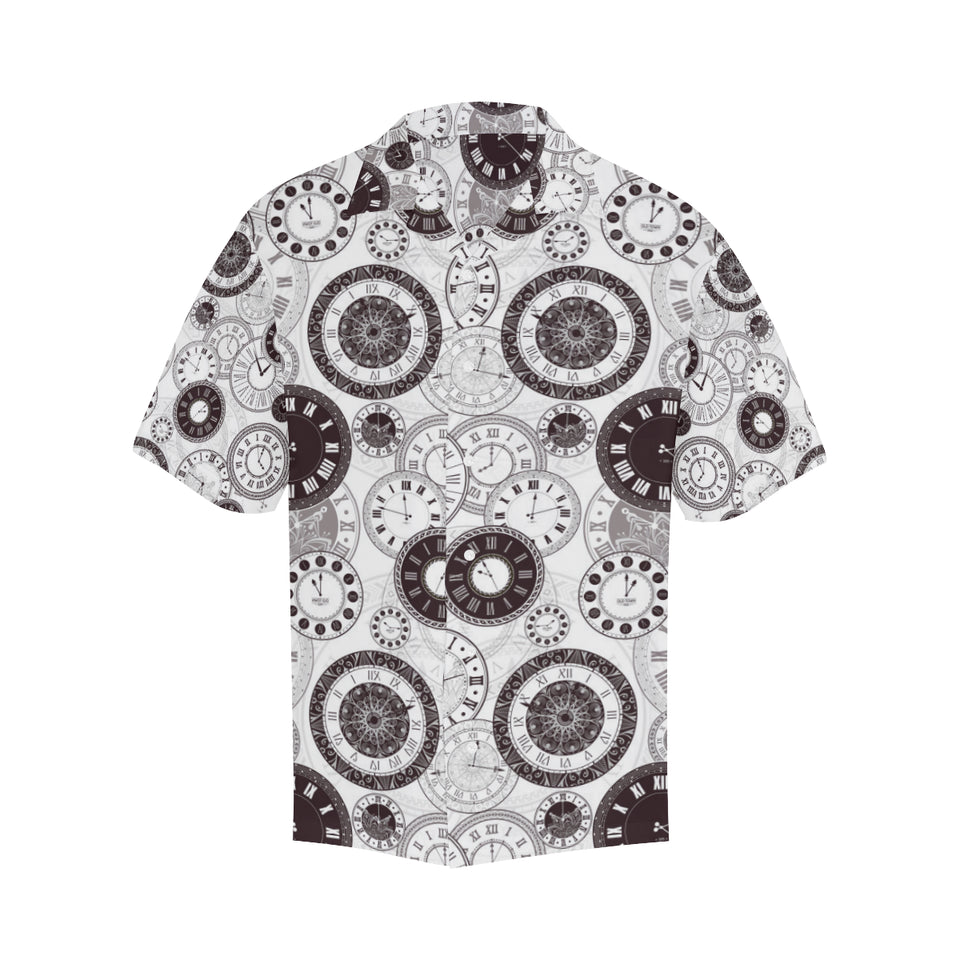 Classic vintage clock pattern Men's All Over Print Hawaiian Shirt