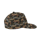 Chameleon lizard tropical leaves palm tree All Over Print Snapback Cap